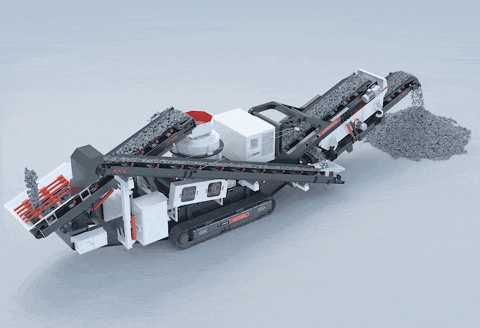 Мобильная щековая дробилкаWorking principle